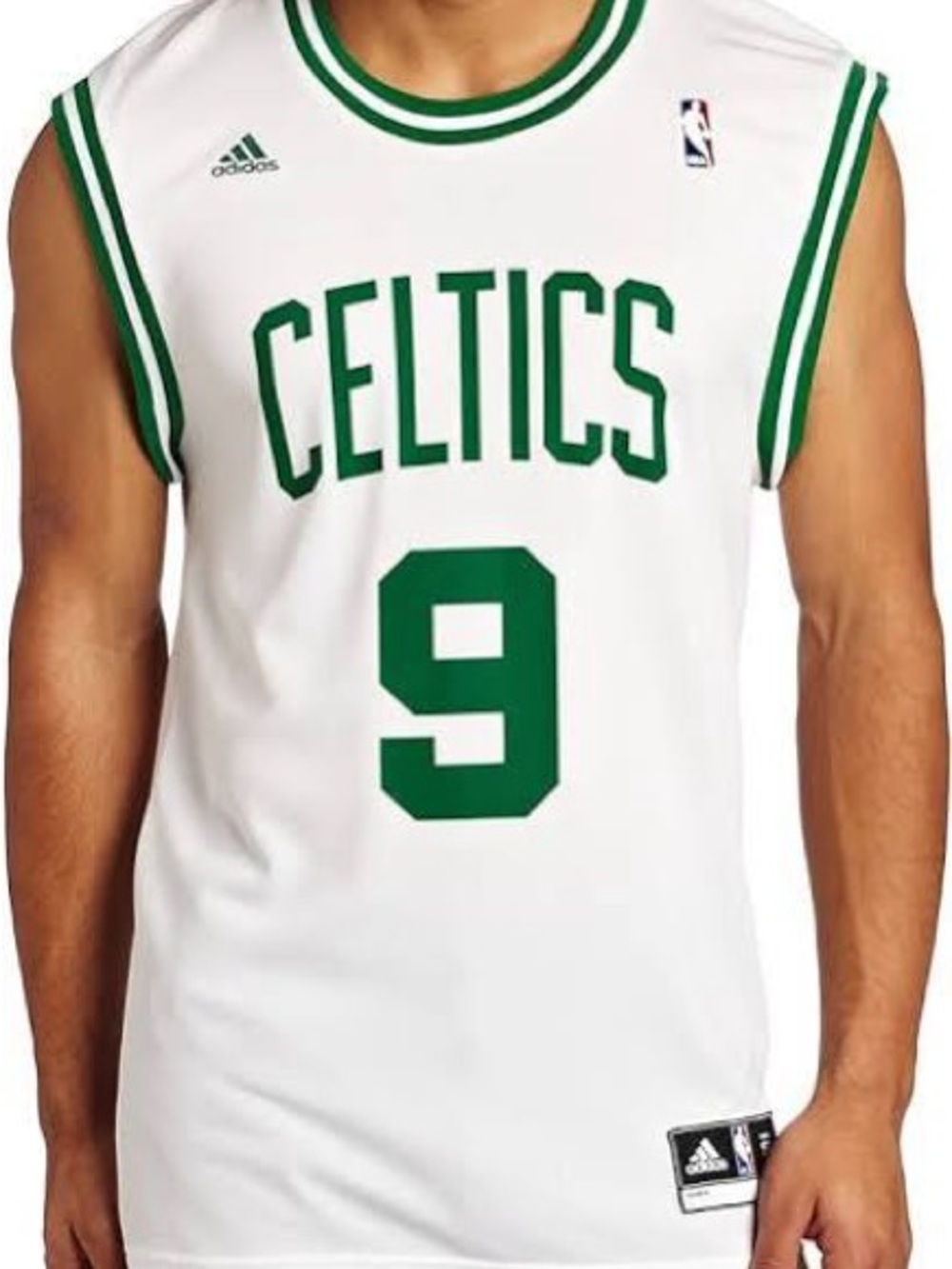 adidas White and Green Celtics #9 Basketball Jersey RARE